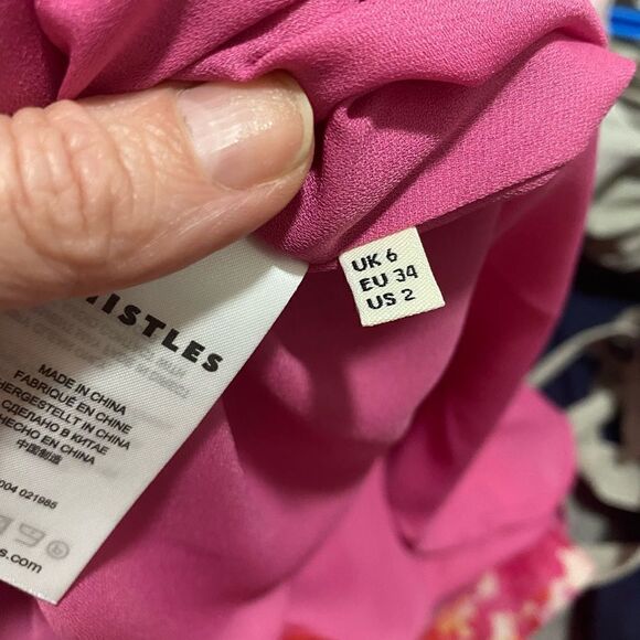 Whistles WATERCOLOUR ORGANZA DRESS size 2 - Picture 10 of 11